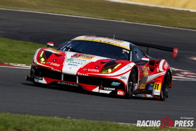 GT300クラス 予選3番手 #51 JMS LMcorsa 488 GT3 都筑 晶裕／新田 守男 