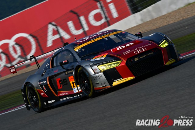 GT300クラス 予選2番手 #21 Hitotsuyama Audi R8 LMS リチャード・ライアン／藤井 誠暢 